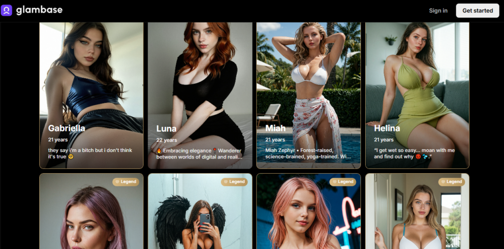 Glambase screenshot