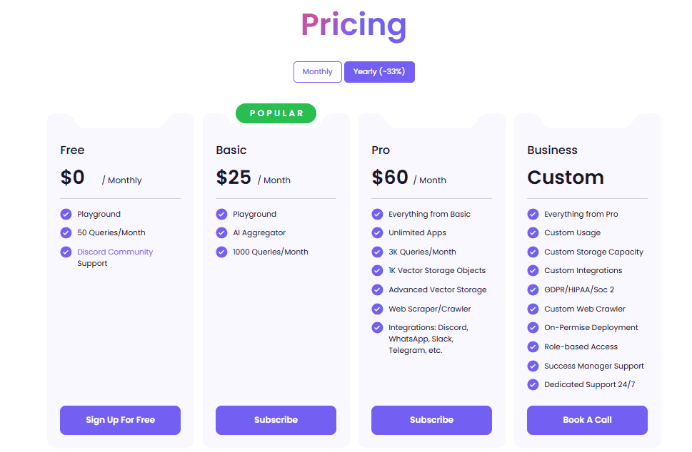 IngestAI Pricing Plans | Best Free AI Tools Price Guide