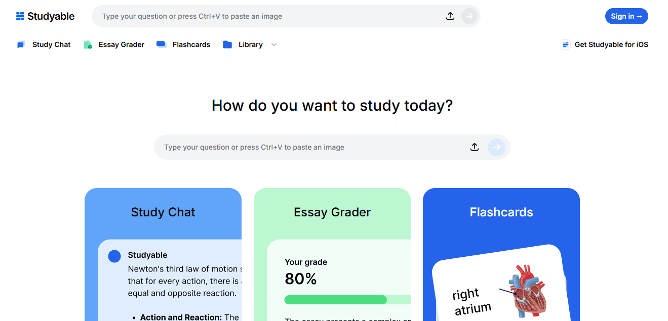 Studyable Review Platform Overview | Best Free AI Tools