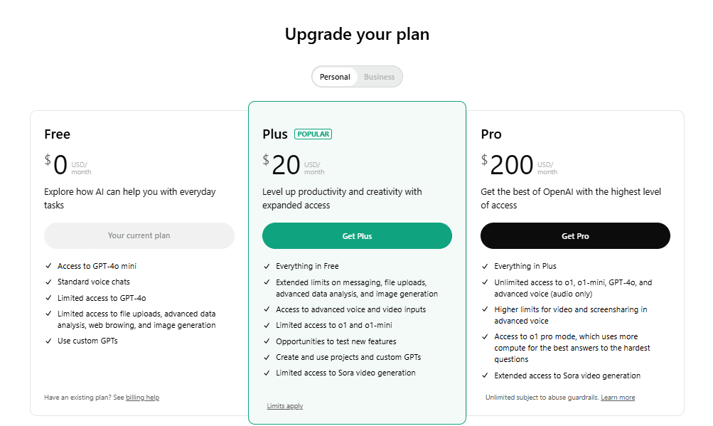 ChatGPT Pricing | Best Free AI Tools