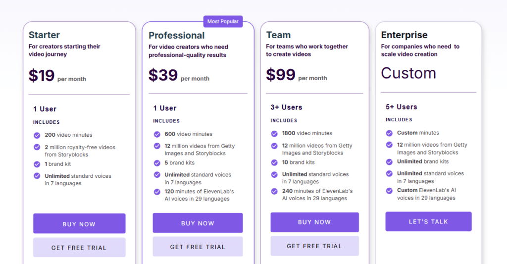 Pictory AI screenshot