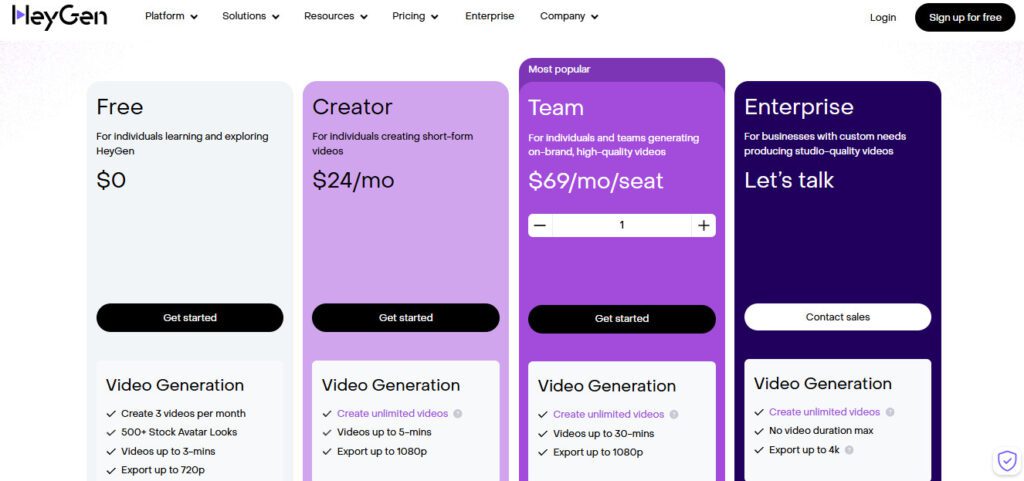 HeyGen screenshot