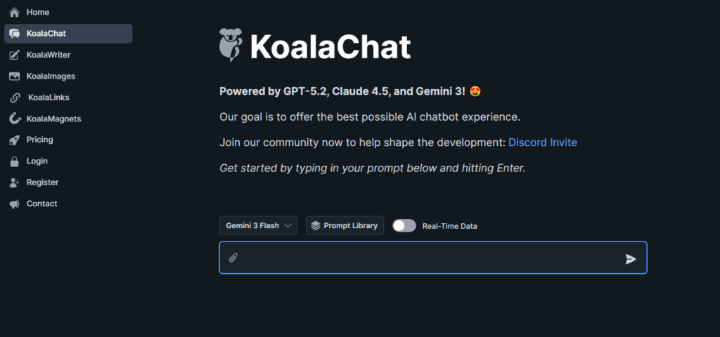 Koala AI screenshot