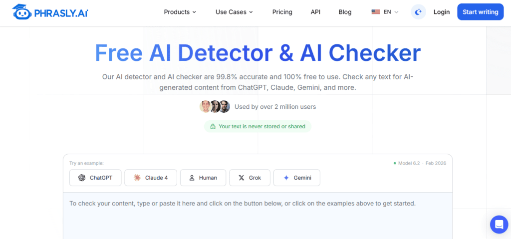 Phrasly AI screenshot