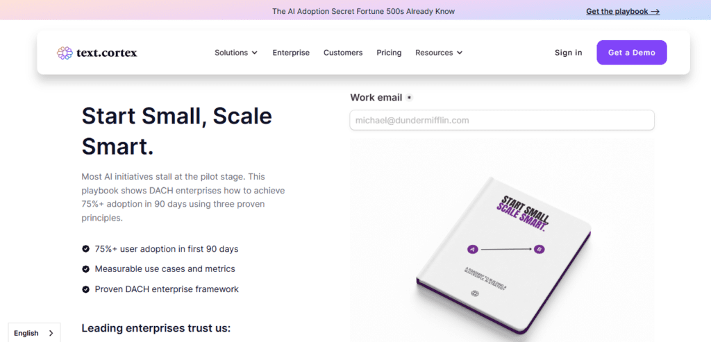 TextCortex AI screenshot