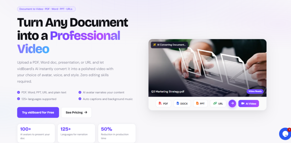 vidBoard AI screenshot