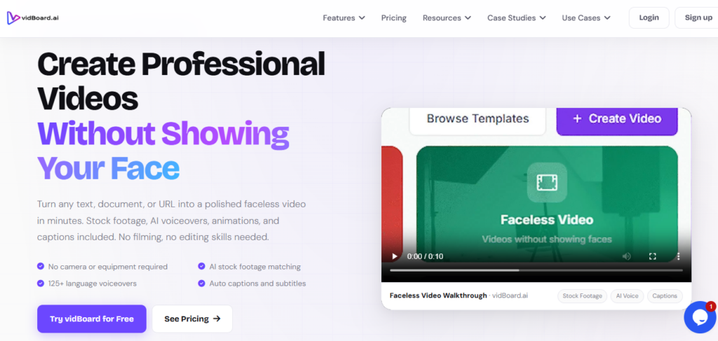 vidBoard AI screenshot