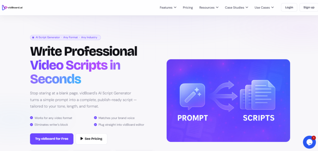vidBoard AI screenshot