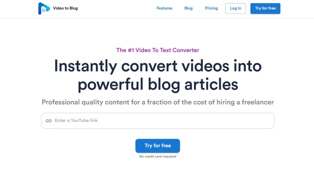 Video to Blog preview