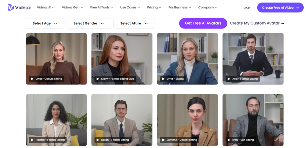 Vidnoz AI screenshot