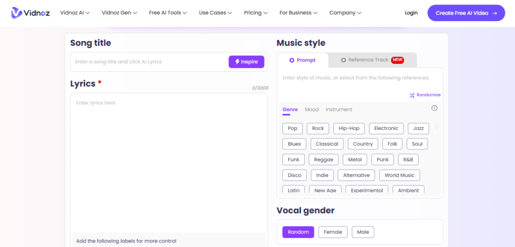 Vidnoz AI screenshot