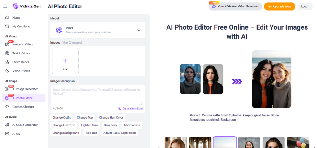 Vidnoz AI screenshot
