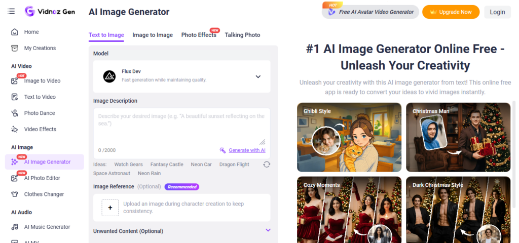 Vidnoz AI screenshot