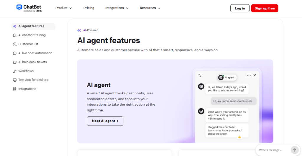 ChatBot screenshot