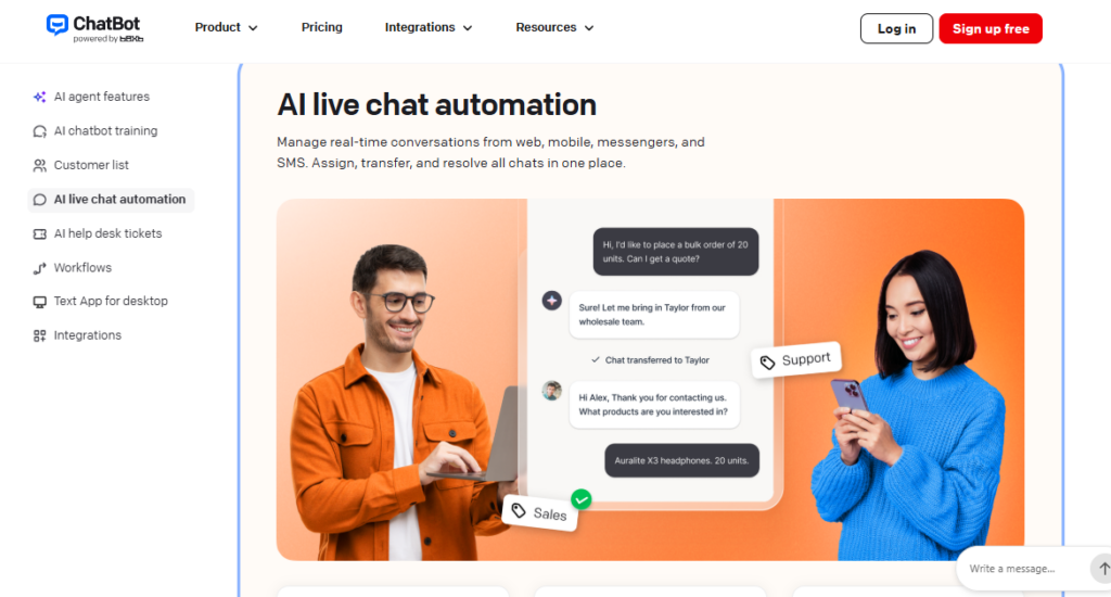 ChatBot screenshot