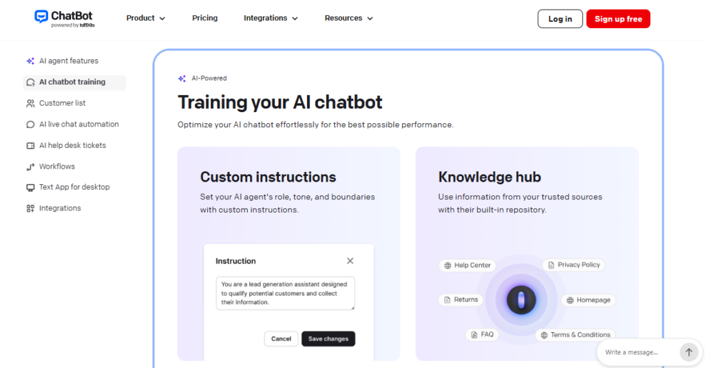 ChatBot screenshot