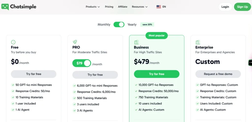 Chatsimple AI screenshot