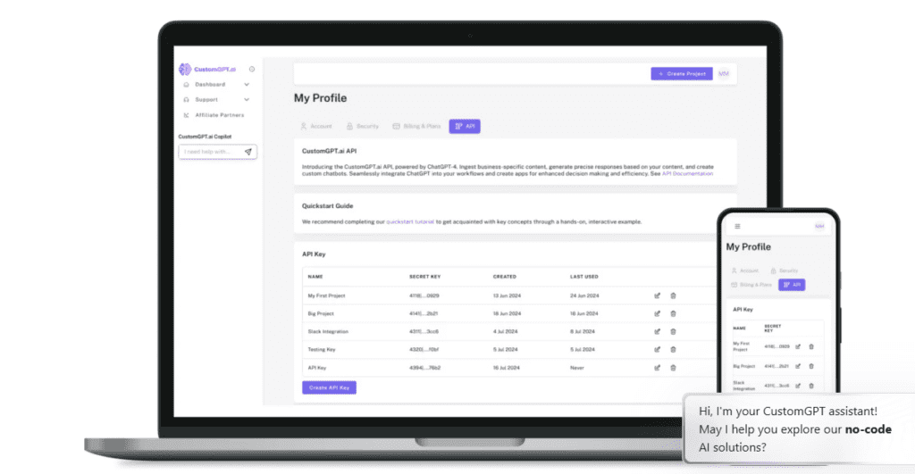 CustomGPT AI screenshot
