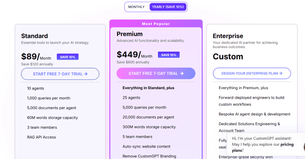 CustomGPT AI screenshot