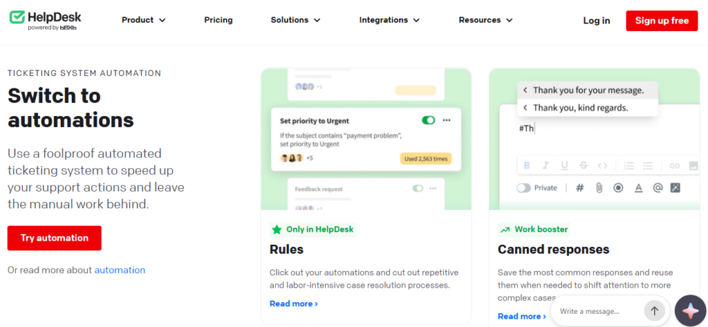 HelpDesk screenshot