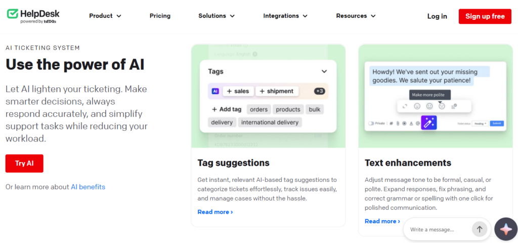 HelpDesk screenshot