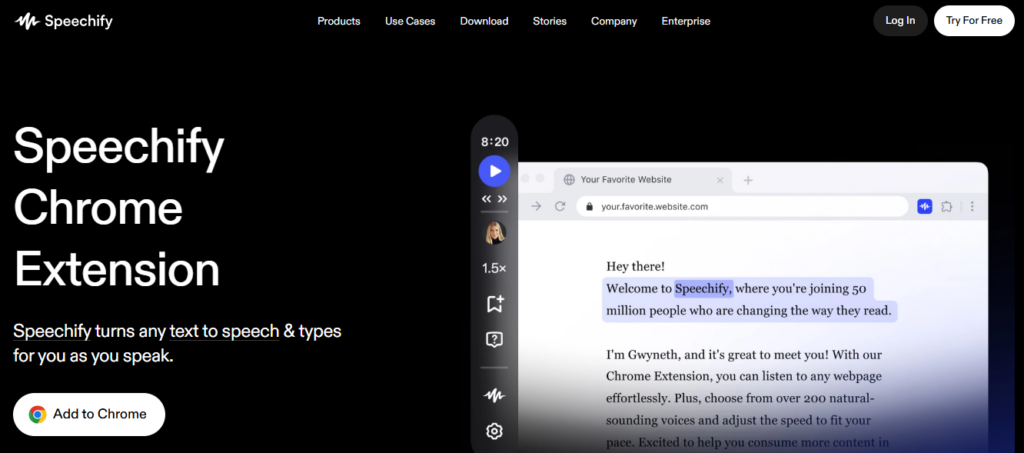 Speechify screenshot