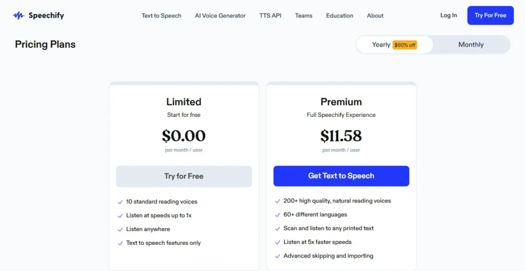 Speechify screenshot