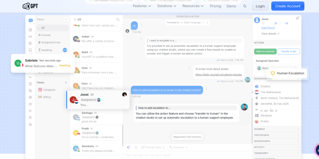 YourGPT AI screenshot