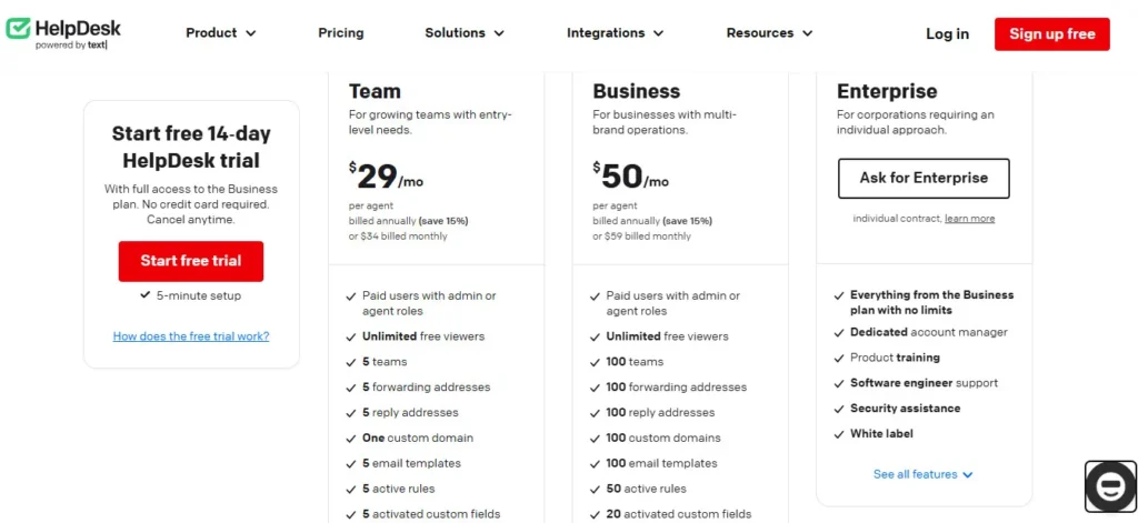 HelpDesk screenshot