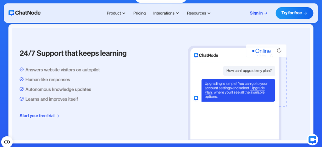 Chatnode AI screenshot