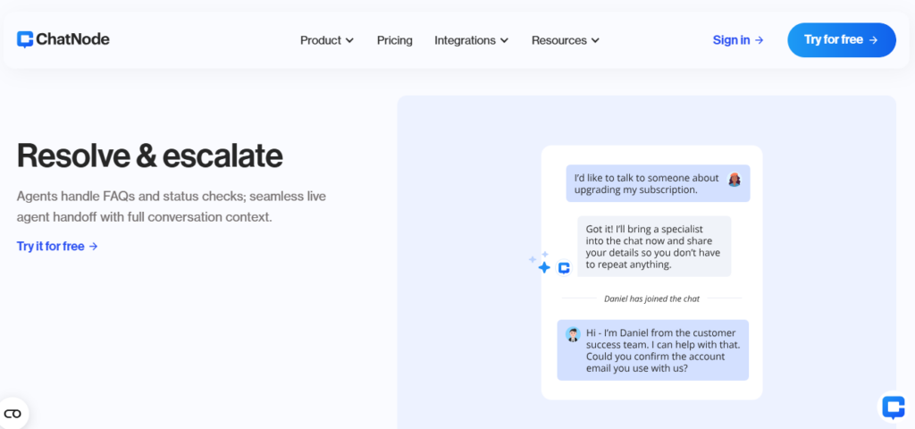 Chatnode AI screenshot