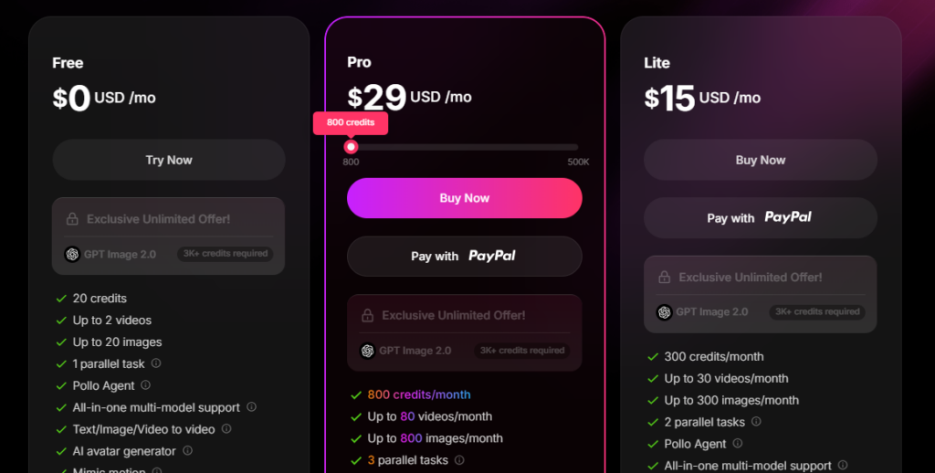 Pollo AI screenshot