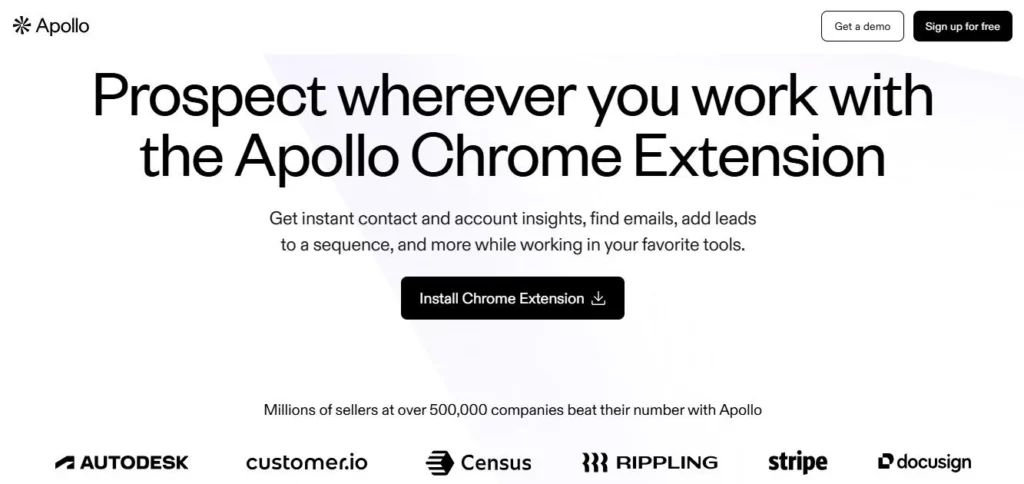 Apollo.io screenshot