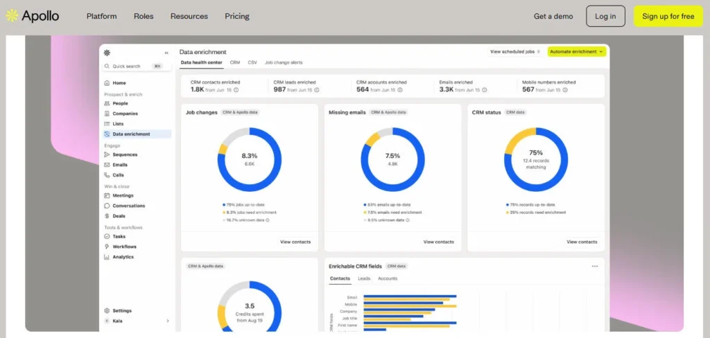 Apollo.io screenshot