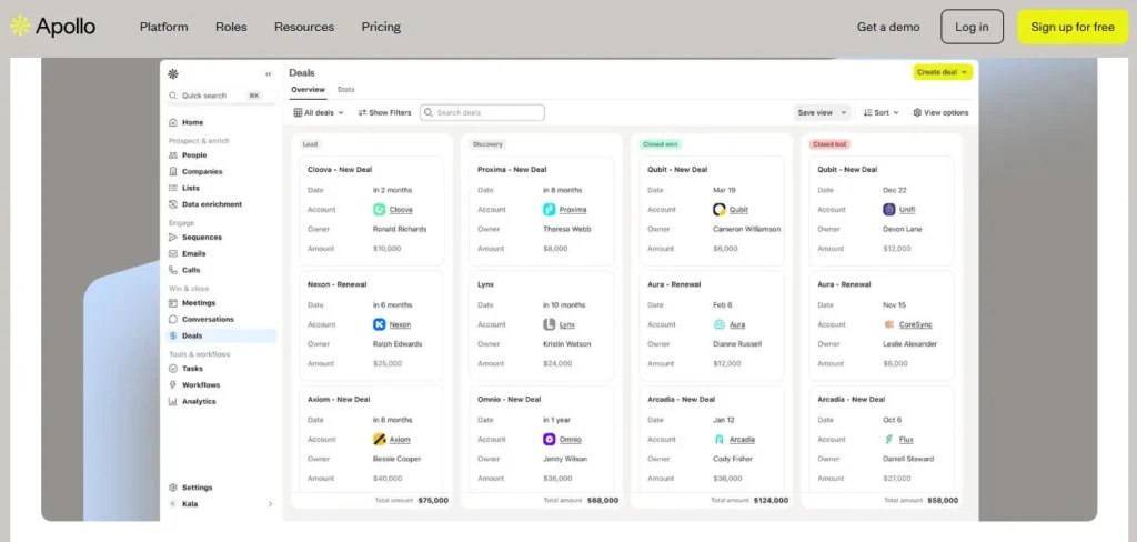 Apollo.io screenshot