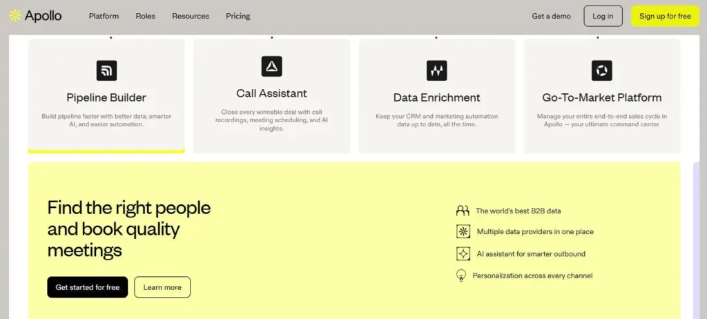 Apollo.io screenshot
