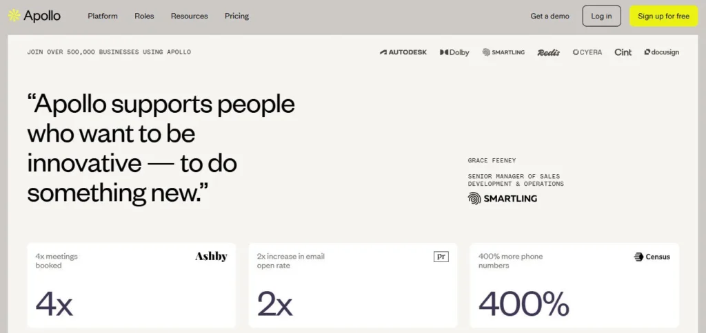 Apollo.io screenshot