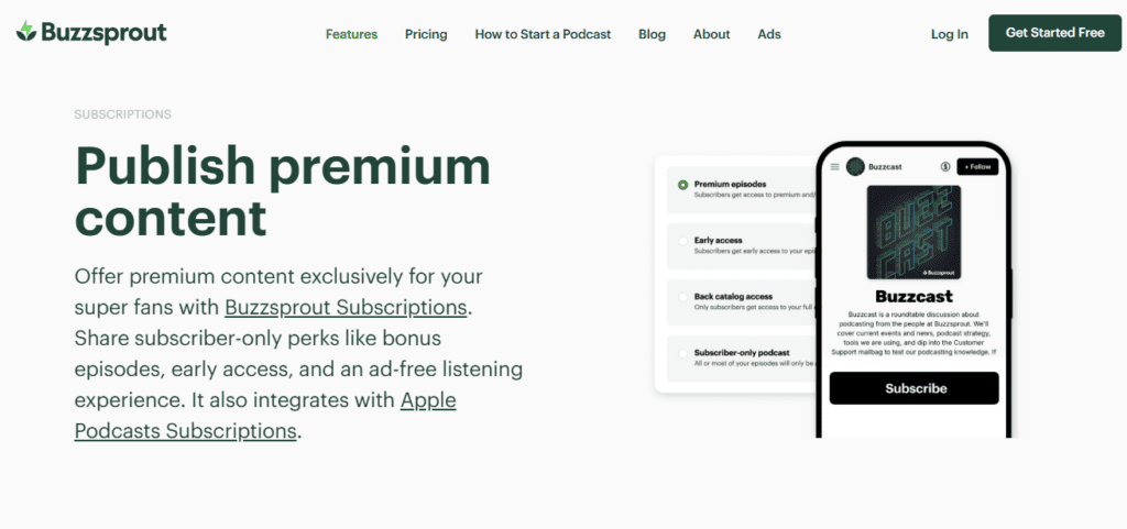 Buzzsprout screenshot
