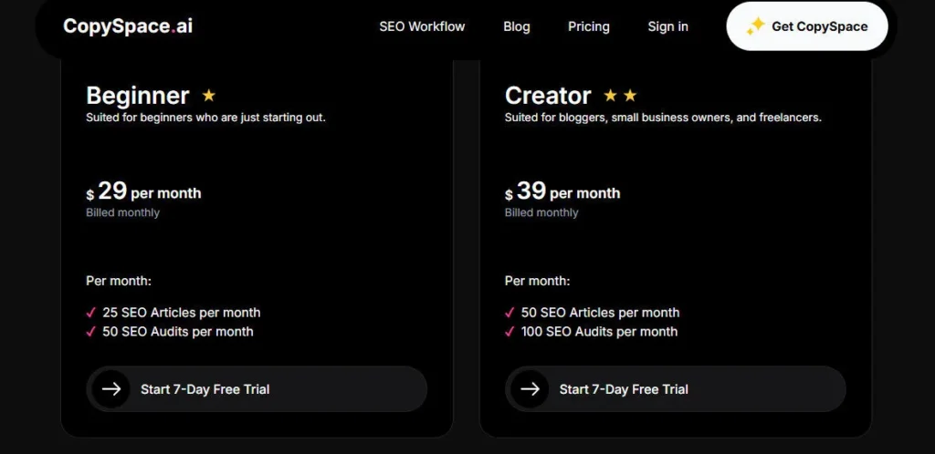Copyspace AI screenshot