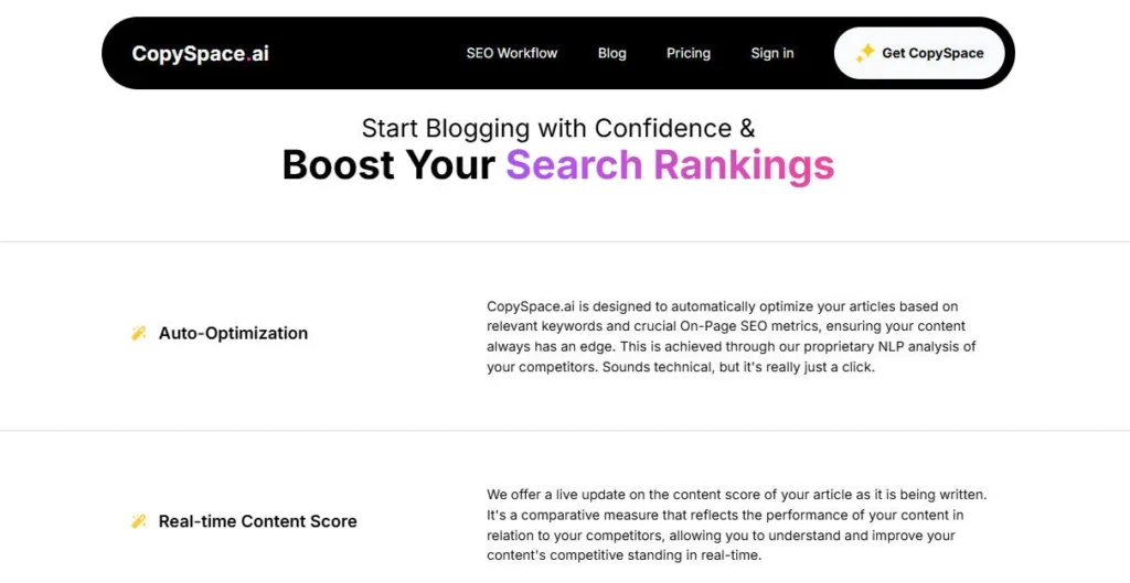 Copyspace AI screenshot