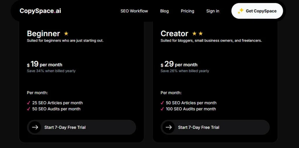 Copyspace AI screenshot