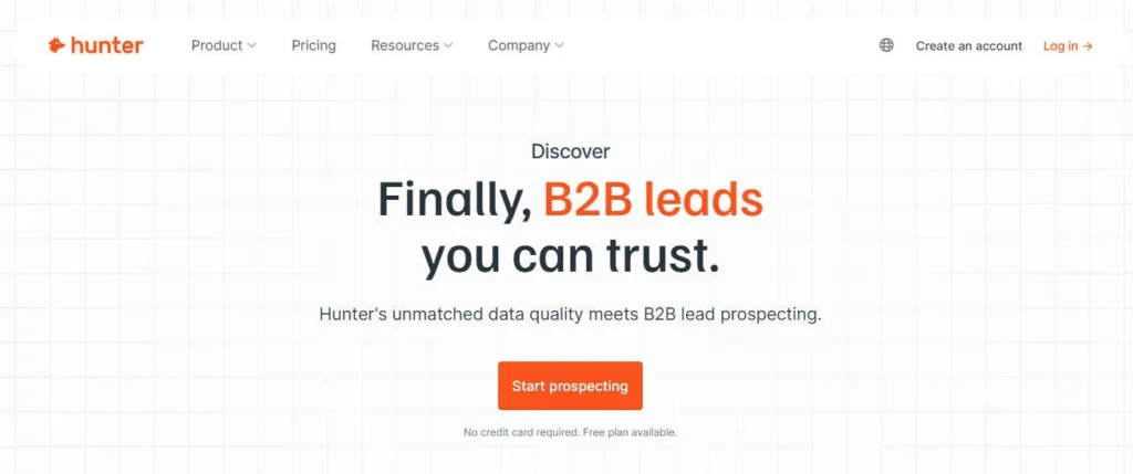 Hunter.io screenshot