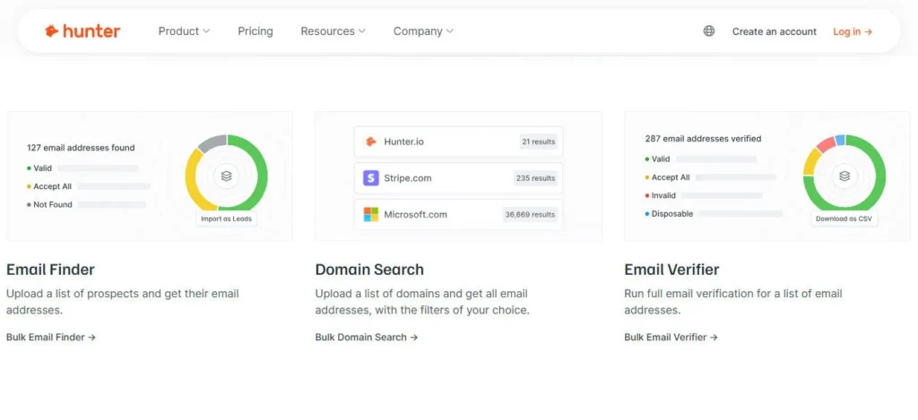 Hunter.io screenshot