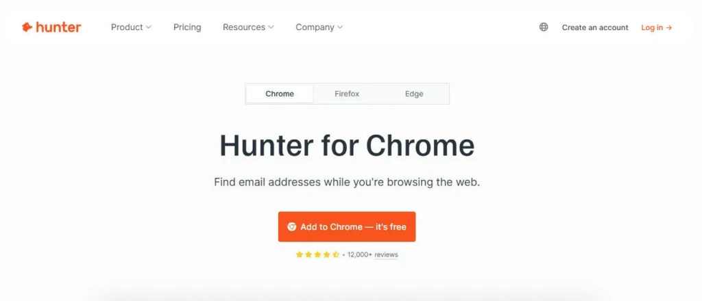 Hunter.io screenshot