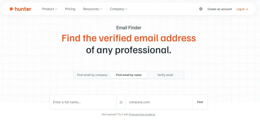 Hunter.io screenshot