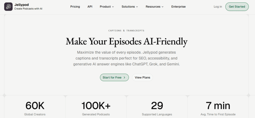 Jellypod AI screenshot