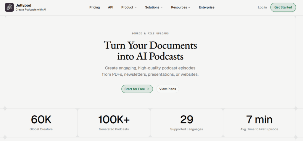 Jellypod AI screenshot