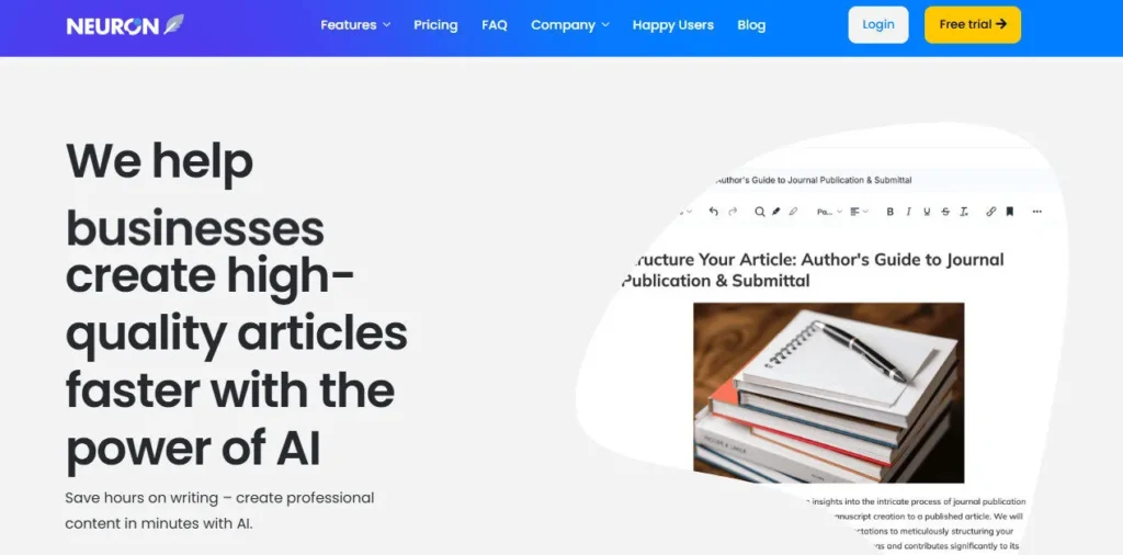 NeuronWriter screenshot