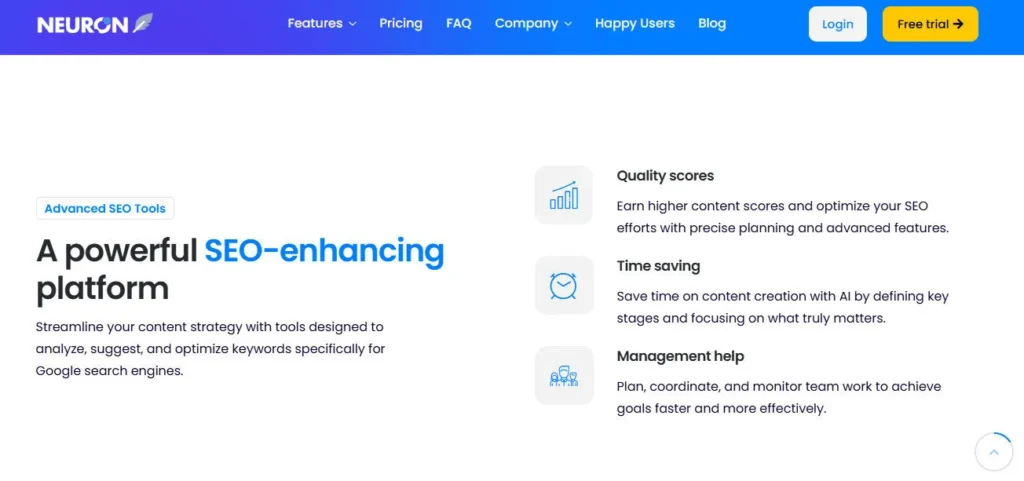NeuronWriter screenshot