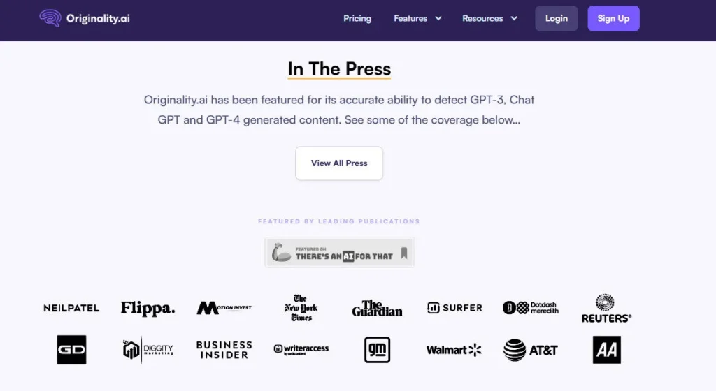 Originality.ai screenshot